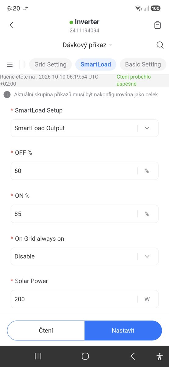 Nastavenie Smart Load v aplikácii SOLARMAN